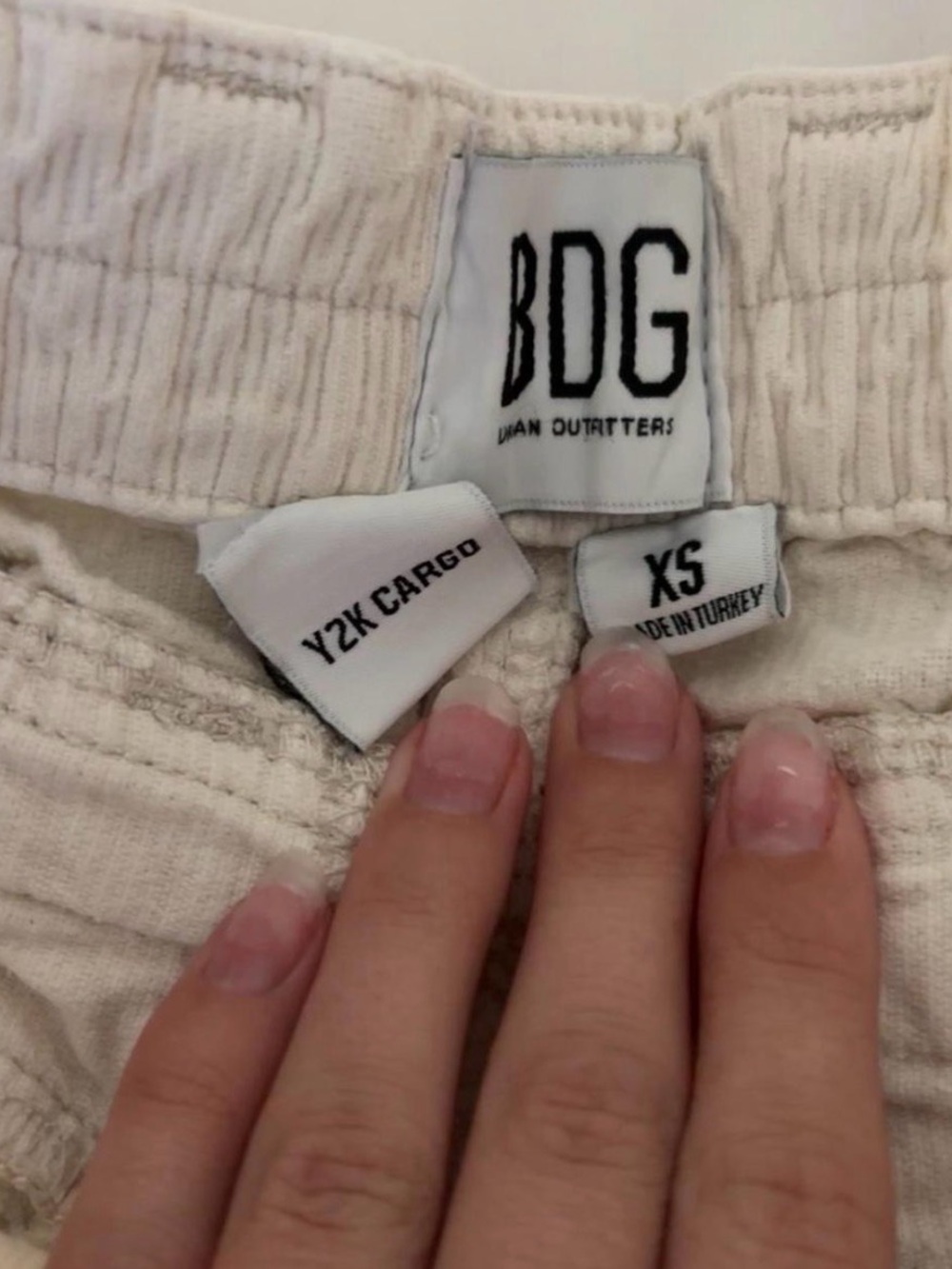 BDG Cream Y2K Cargo pants
